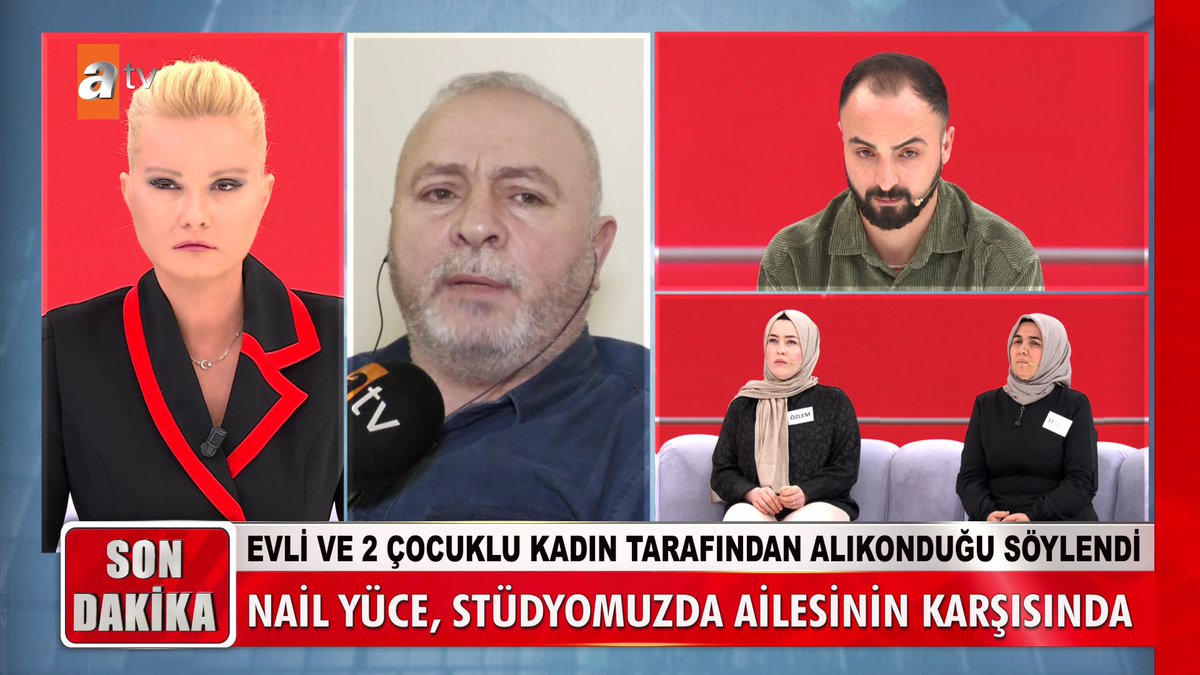 Evli ve 2 çocuklu kadın tarafından alıkonduğu söylendi. Nail Yüce, ailesinin karşısında... #MügeAnlıİleTatlıSert #MügeAnlı atv