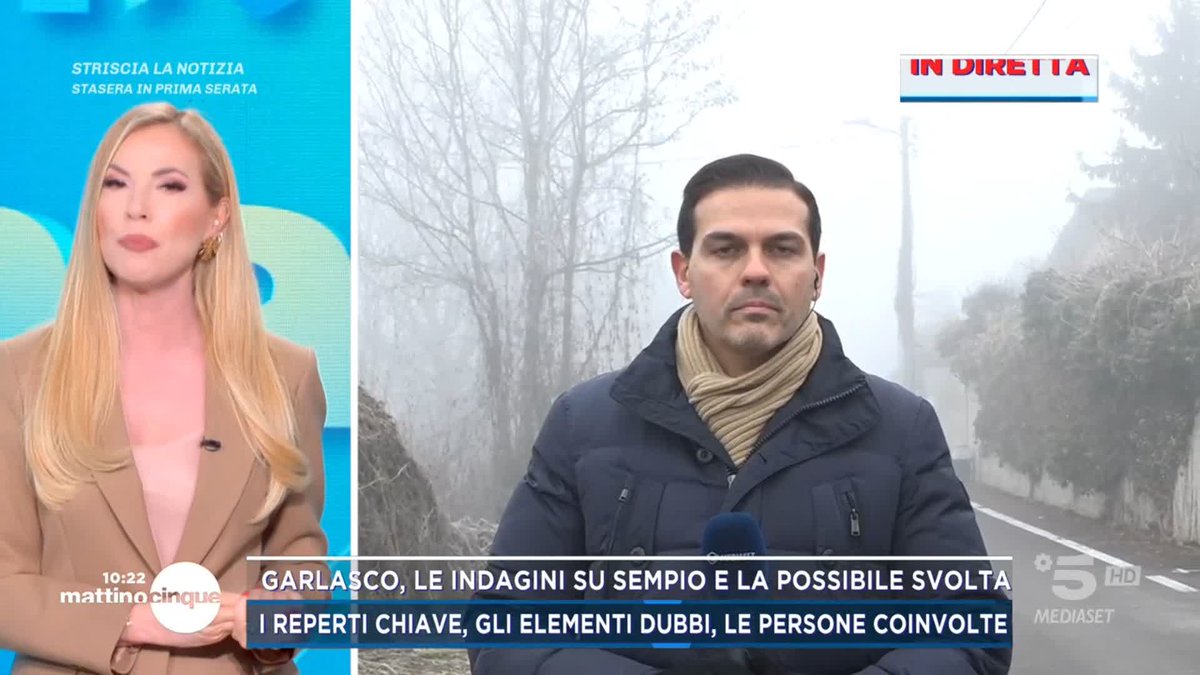 #Garlasco, in diretta dal retro dalla casa dei Poggi, al vaglio anche l'uscita tra i campi #Mattino5