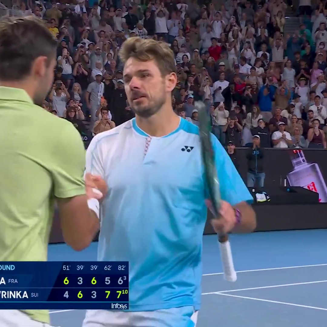 JUSTE RESPECT STAN WAWRINKA 🇨🇭 Légende tout simplement, les superlatifs ne suffisent plus. Je suis dégoûté pour Arthur qui méritait vraiment, mais l’admiration pour la perf de Stan atténue la déception. Juste bravo.