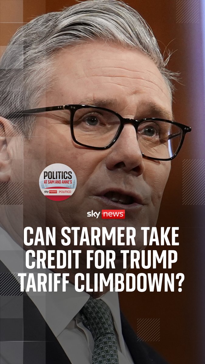 How influential was UK in Donald Trump's tariff climbdown? Sam Coates Sky and anne mcelvoy discuss how much credit Keir Starmer can take after the president removed his tariff threat on European nations. Listen here: