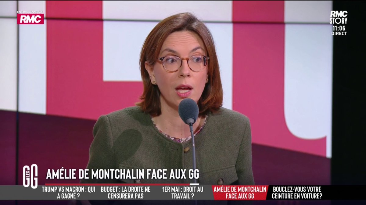 🎙️ "Le RN passe son temps à mentir aux entreprises", assure la ministre des Comptes publics, Amélie de Montchalin. #GGRMC