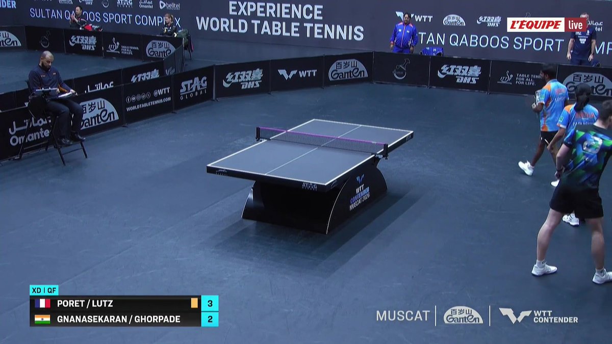 💪 Thibault Poret et Charlotte Lutz se hissent en demi-finale du tournoi de double mixte au WTT Contender de Mascate ! Suivez le tournoi en direct sur L'Équipe live #lequipePING