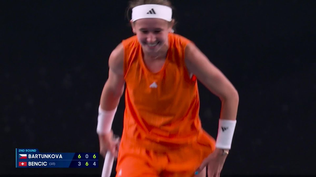BARTUNKOVA BOILOVER ‼️ The Grand Slam debutante eliminates tenth seed Bencic, after getting bageled in the second set 😮 Wide World of Sports • ESPN • TNT Sports • WOWOWテニス • #AO26