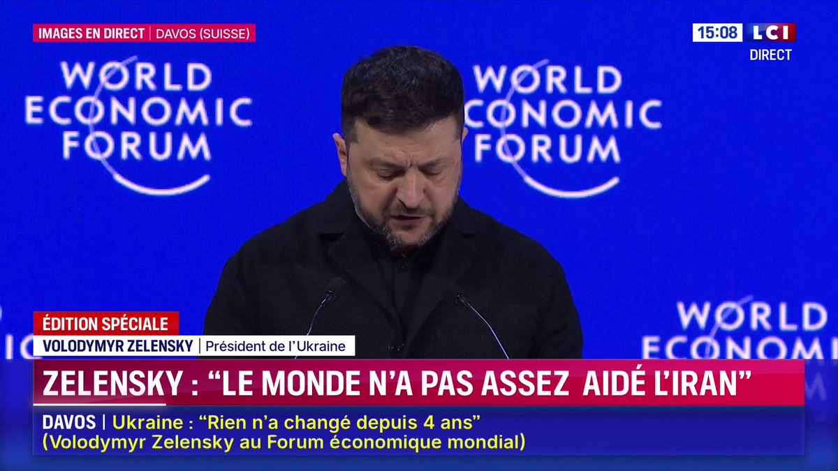 🔴🗣️ "Poutine, lui, n'est pas devant un tribunal", s'irrite Volodymyr Zelensky. "L'homme qui a commencé cette guerre est libre, il se bat toujours pour reprendre ses actifs gelés en Europe", fustige le présidnet ukrainien