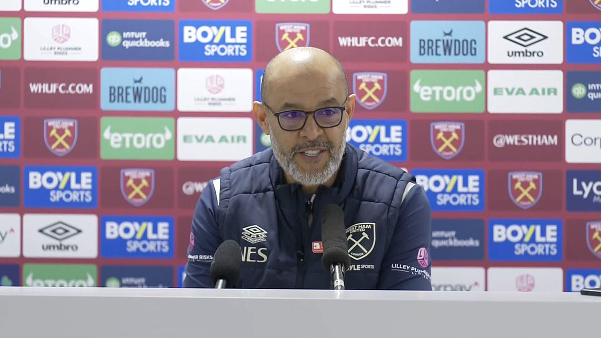 "We need them from minute one..." 🗣️ Nuno Espirito Santo says he needs the West Ham fans more than ever against Sunderland!