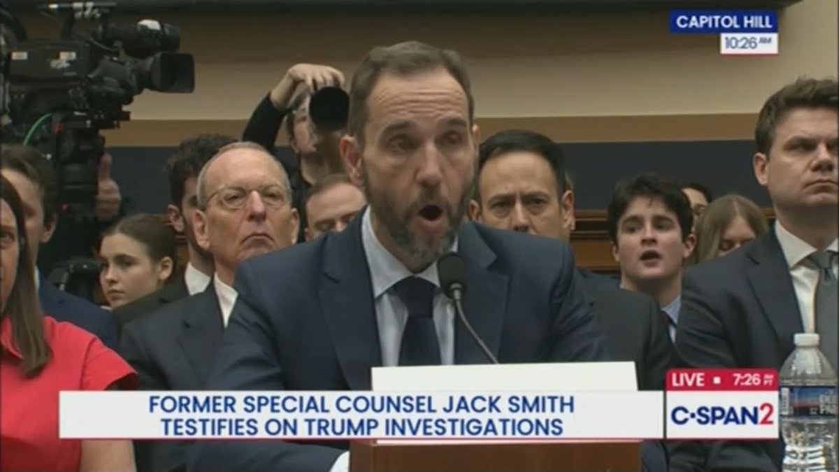Jack Smith: Our investigation developed proof beyond a reasonable doubt that Trump engaged in criminal activity. If asked whether to prosecute a former president based on the same facts today, I would do so regardless of whether that president was a Democrat or a Republican. No one should be above the law in this country.