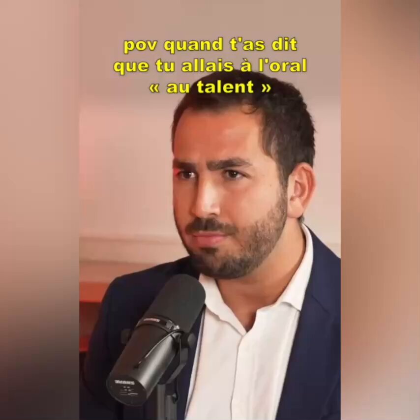 Quand ton pote te dit qu'il est allé à l'oral du bac « au talent »..