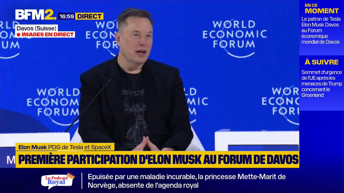 Elon Musk estime que l'intelligence artificielle sera "plus intelligente que les êtes humains" avant la fin 2027 #BFM2
