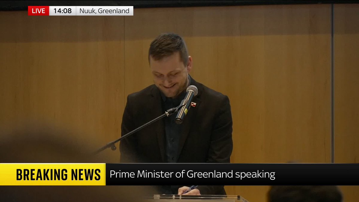 "Sovereignty is a red line." Greenland prime minister Jens-Frederik Nielsen says they're ready to negotiate with the U.S., but says their integrity, borders and international law are lines they don't want to cross. 📺 Sky 501, Virgin 602, Freeview 233
