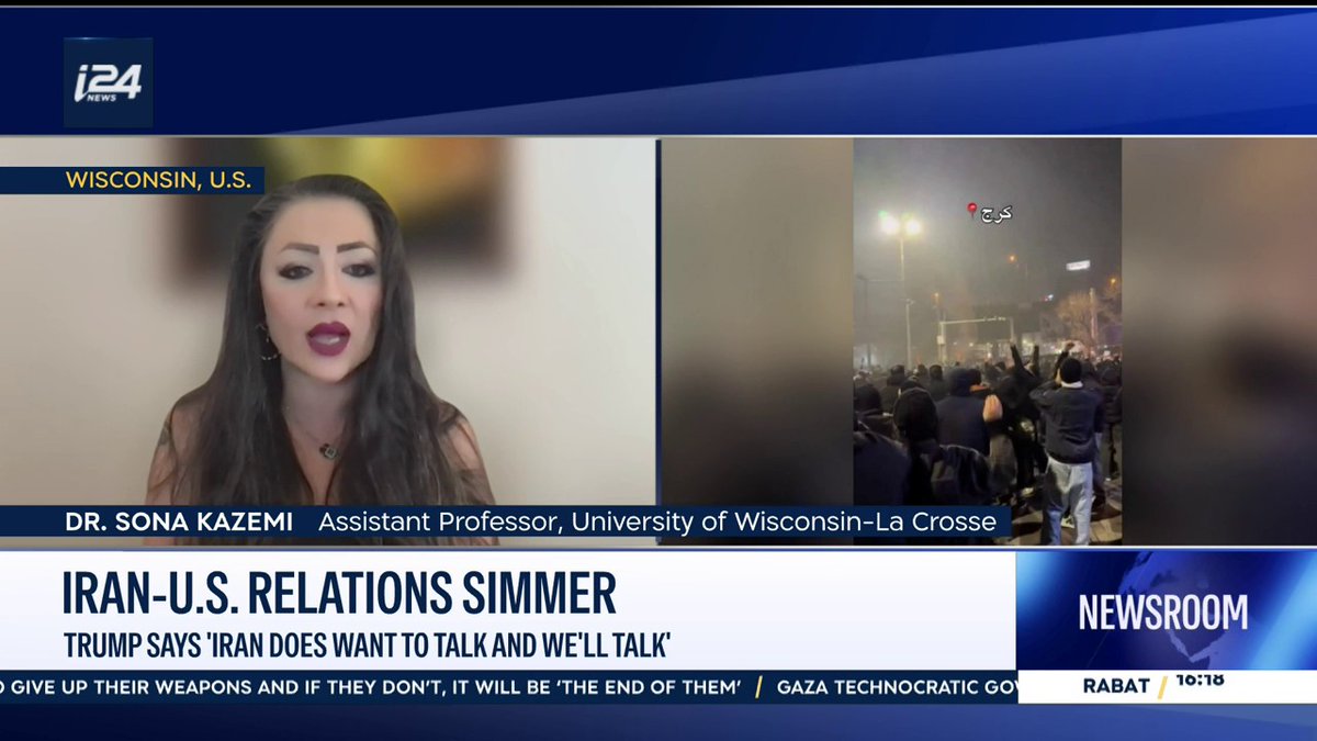 “Iran: Hundreds of thousands injured, 8,000 people blinded, a self-imposed curfew because the regime will shoot to kill. The people are at war with the regime,” Dr. Sona Kazemi Sona H. Kazemi tells Benita Levin