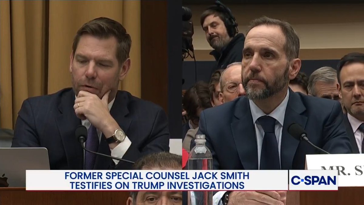 .Rep. Eric Swalwell "My Republican colleagues are a joke. They're wrong. History will harshly judge them...these guys are so lucky they're not under oath, because they would have to tell you what they really think of Trump. They call him crooked, they call him cruel...a scumbag..."