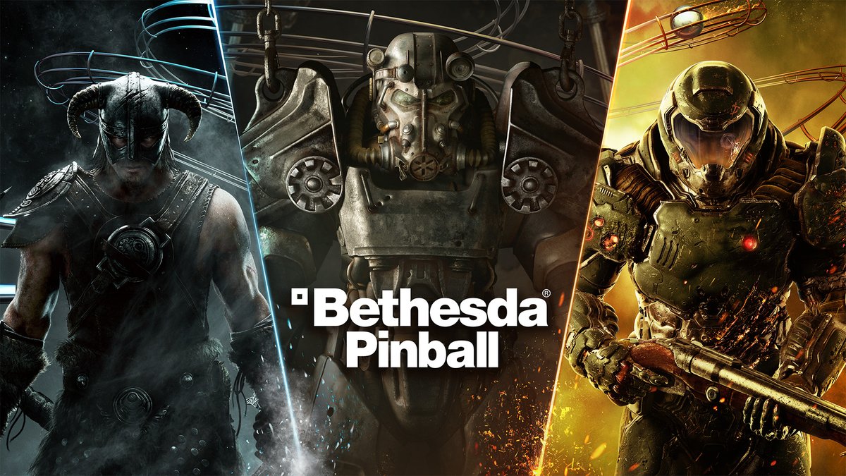 Bethesda® Pinball is coming to Pinball FX, Pinball FX VR, Pinball M, and Zen Pinball World! Get ready for an unbelievable pinball experience with tables based on Fallout, DOOM, and The Elder Scrolls V: Skyrim. Coming February 12! @Bethesda #Pinball