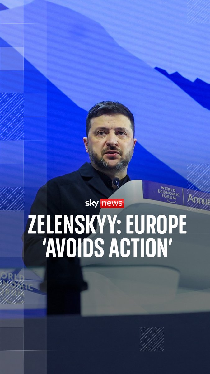 Speaking at the World Economic Forum, Volodymyr Zelenskyy spoke critically about his European counterparts. The Ukrainian president also went on to say that 'no security guarantees work without the US'. 🔗