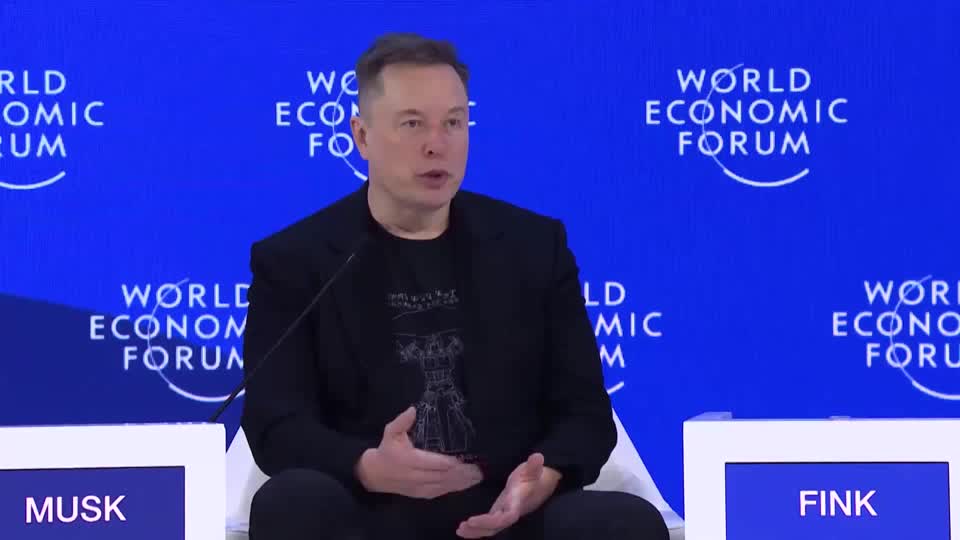 At Davos, Tesla CEO Elon Musk said US solar panel tariffs raise deployment costs beyond natural market levels
