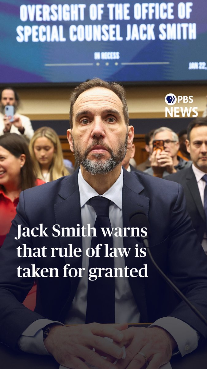 Former special counsel Jack Smith told a House committee Thursday that he fears Americans now take the idea of “rule of law” for granted, and that its execution depends on "collective commitment." In a hearing focused on Smith’s investigations into President Donald Trump’s mishandling of classified documents and role in the Jan. 6 attack, Smith said as a public servant in international settings, he has “seen how the rule of law can erode,” adding that many Americans may now take it for granted in the U.S. “The rule of law is not self-executing. It depends on our collective commitment to apply it. It requires dedicated service on behalf of others, especially when that service is difficult and comes with costs,” Smith said. The hearing is an opportunity for the career prosecutor to publicly offer his inside perspective on the investigations, which both led to unprecedented indictments. Both were scuttled once it was clear that Trump would return to the Oval Office; Department of Justice policy prevents prosecution of a sitting president. Republicans and the president have accused Smith of pursuing a politically motivated case against the president. Trump has denied wrongdoing while attacking Smith, calling him a "criminal" who ought to be investigated and "put in prison." Smith defended his investigations in an hourslong closed-door meeting with lawmakers in December, saying he said he had "proof beyond a reasonable doubt" of what his investigations laid out. He’s denied accusations of bias.
