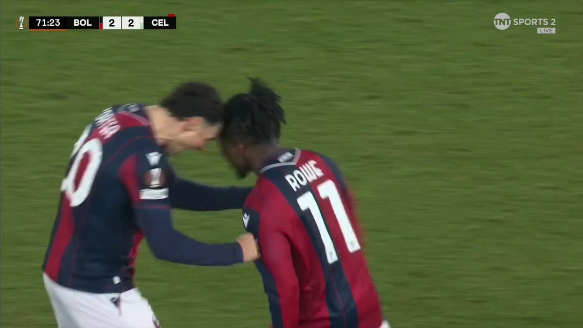 Jonathan Rowe thumps in Bologna's equaliser 🔥 It's 2-2 in Italy 👀 📺 TNT Sports &amp; discovery+ UK