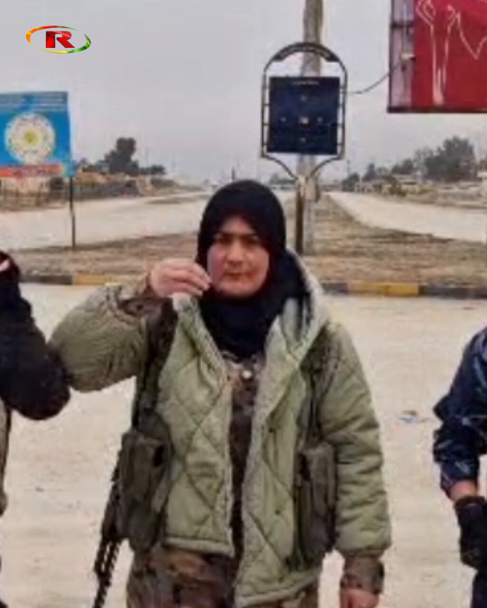 YPJ fighter Rubar Qamişlo decided to remove her scarf after a female Kurdish fighter was killed and her bangs were cut off by a Jolani‑led interim Syrian government fighter. This reflects a growing global trend of women uncovering their hair and showing their bangs as an act of freedom.