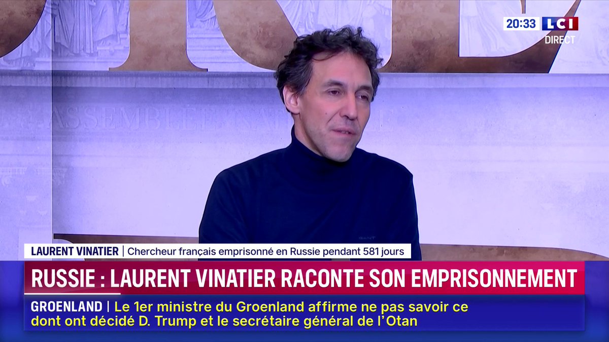 🗣️ "Quand j'ai pris un verre de vin dans l'avion, c'était la liberté" Laurent Vinatier, l'ex-détenu en Russie se confie sur LCI Darius Rochebin