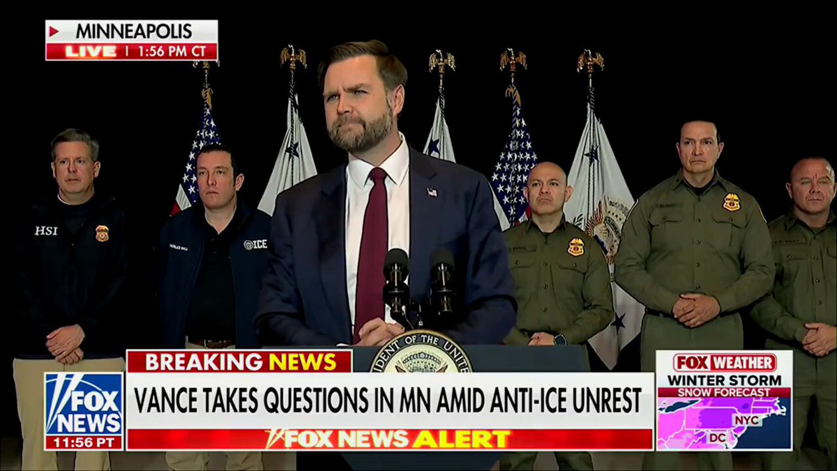 .Vice President JD Vance: "When there are American citizens who've been caught up in some of these enforcement operations, very often it is people who have assaulted a law enforcement officer... this is not a group going around and looking for people who violated the law based on skin color."