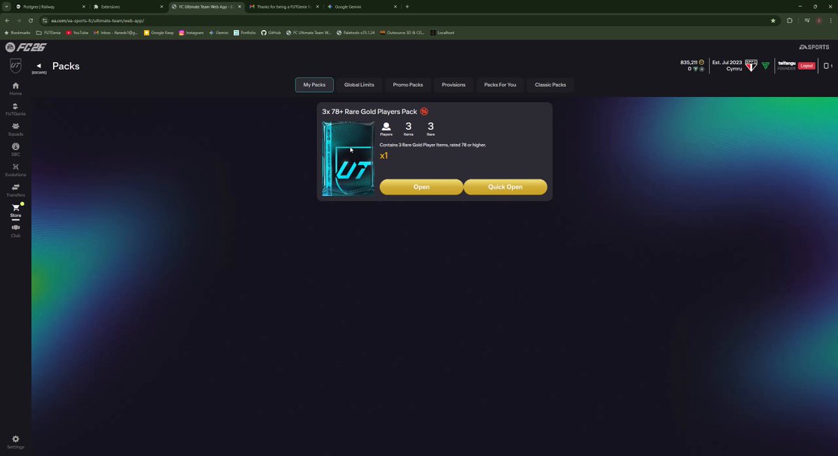 🚨 | We just dropped the most INSANE feature of all time from ANY extension in history Web app FIFA 14 pack animation is back 😍 Rare - only if you pack 👇 • TOTY • TOTY HM • Icon / TOTY ICON Only on FUT Genie