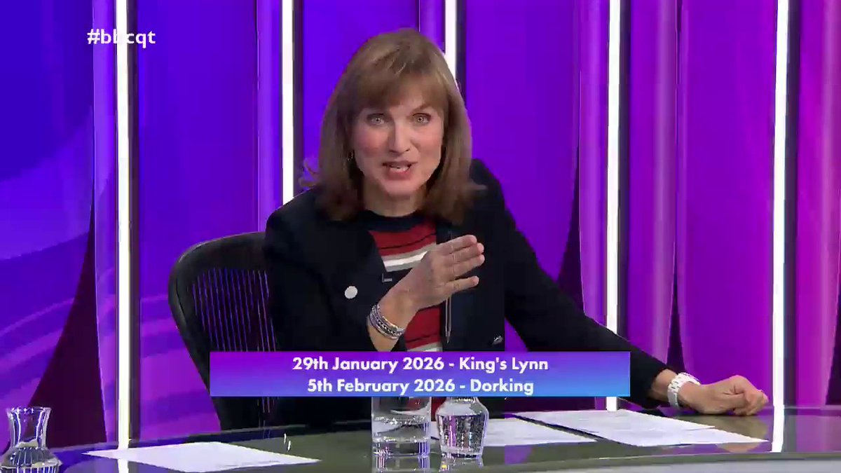 Thank you for joining us tonight We’re also on BBC One at 10:40pm Next week, we'll be back with an episode from King’s Lynn and the following week from Dorking You can apply to be in either #bbcqt audience here: