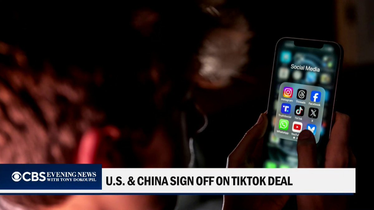 A year after a law that effectively banned TikTok from the U.S. went into effect, China and the U.S. have signed off on a deal to spin off TikTok’s U.S. operations, according to a White House official. CBS News’ Kelly O'Grady reports.