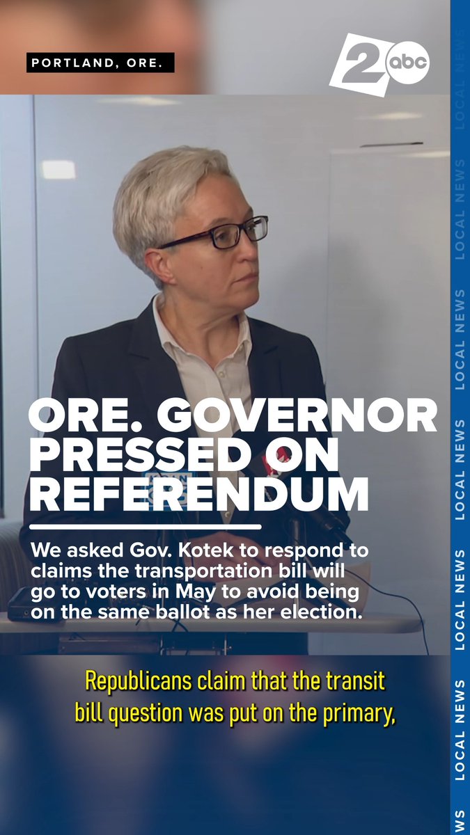 Oregon Governor Tina Kotek is defending her party's sudden push to put the controversial transportation funding taxes on the May ballot, as some Republican lawmakers said they feel it should be put to voters in the November election.