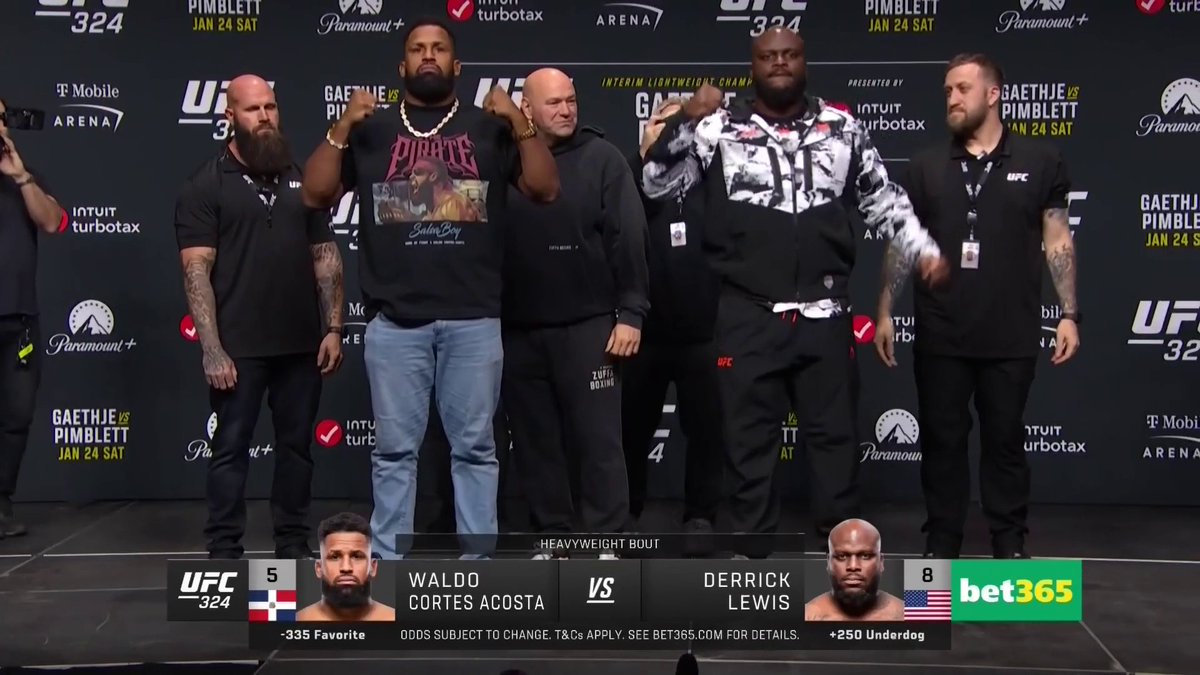 BIG MEATY MEN SLAPPING MEAT! 🍖 Waldo Cortes-Acosta vs. Derrick Lewis is going to be a BANGER! #UFC324 | Saturday | LIVE on TNT Sports & discovery+