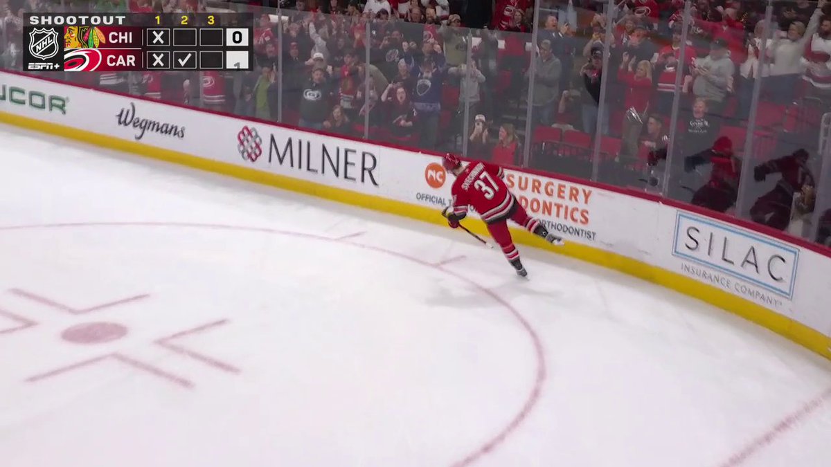 That's the magic ✨ What a move from Andrei Svechnikov in the shootout!