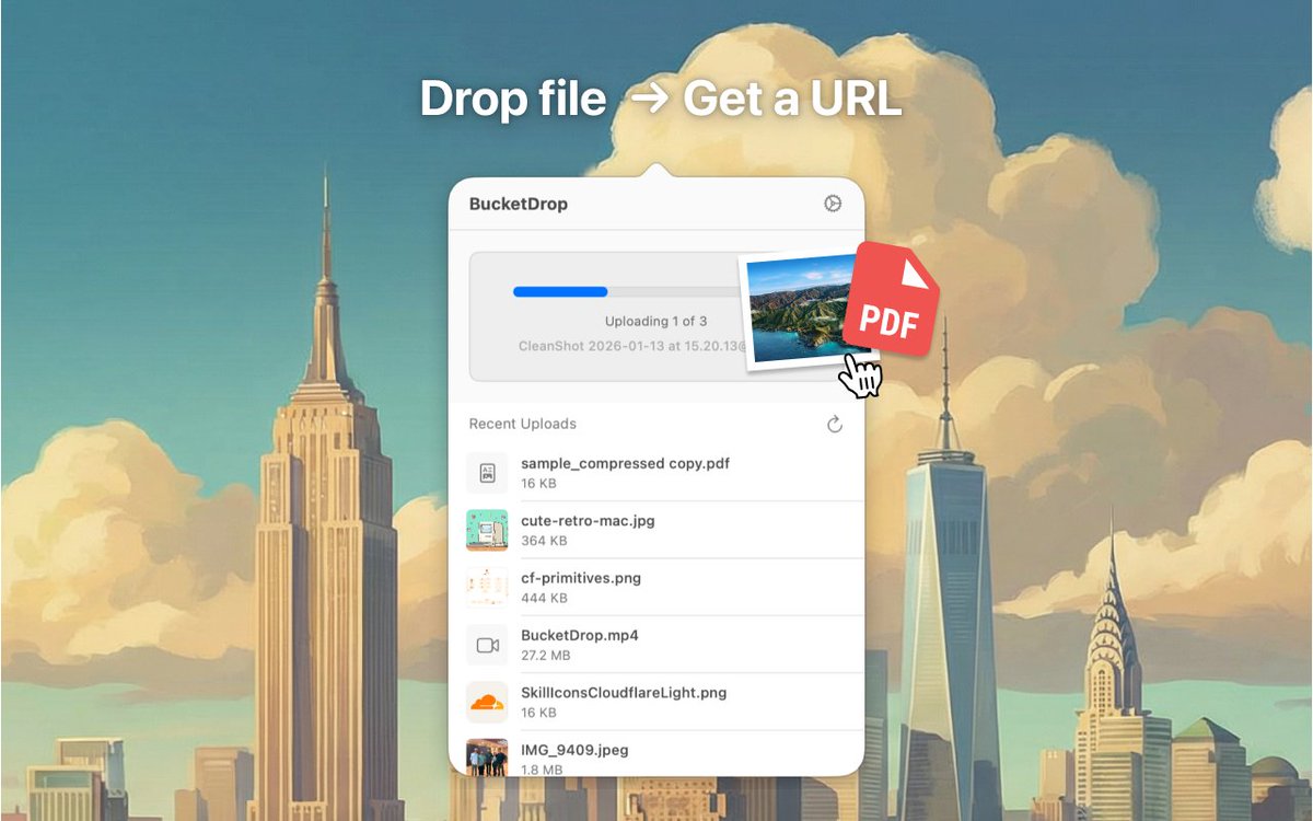 Introducing Bucketdrop - a tiny S3 client that sits on your menubar Bring your own keys Open source Free