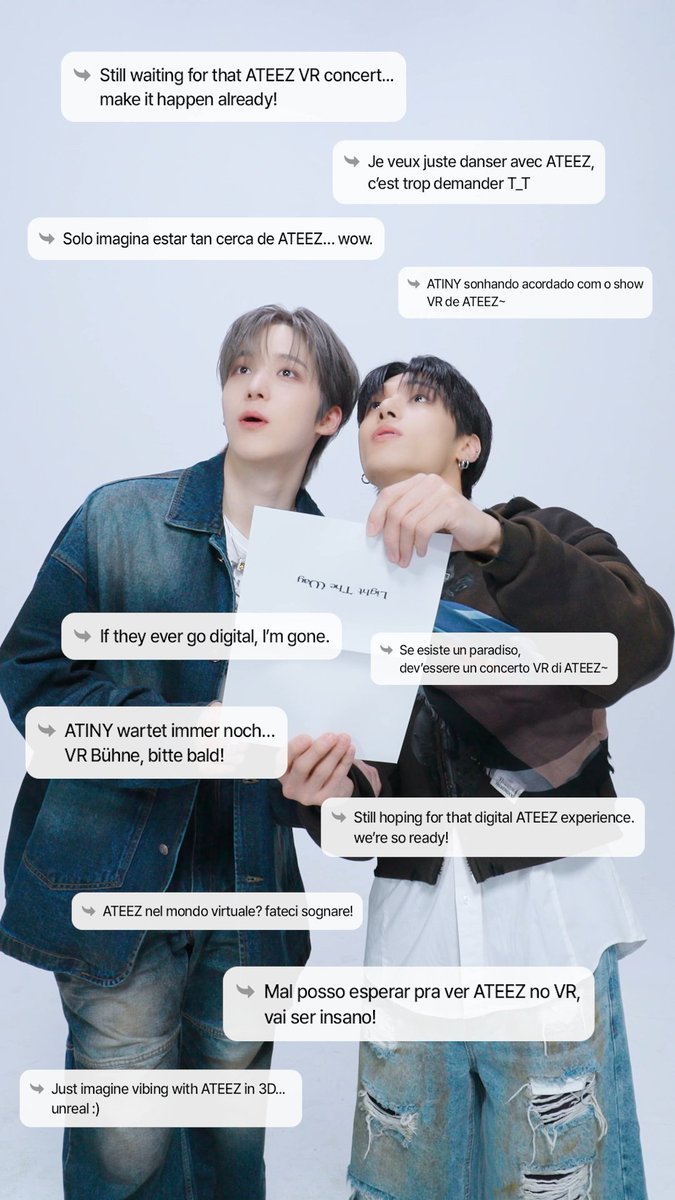 <ATEEZ VR CONCERT : LIGHT THE WAY> 💌To. ATINY in North America & Europe A special video letter from #ATEEZ has arrived!✨ Get ready for the #VRconcert experience coming your way!❤️🔥 From. ATEEZ💝 🔗 #에이티즈 #ATEEZVRCONCERT #LIGHT_THE_WAY