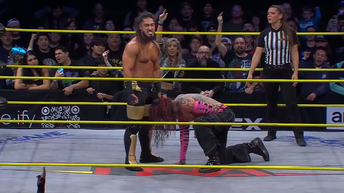 Thanks to a little help from Elijah Holmes, Mustafa Ali falls to the Swanton from #BrotherNero DELETED! #TNAiMPACT