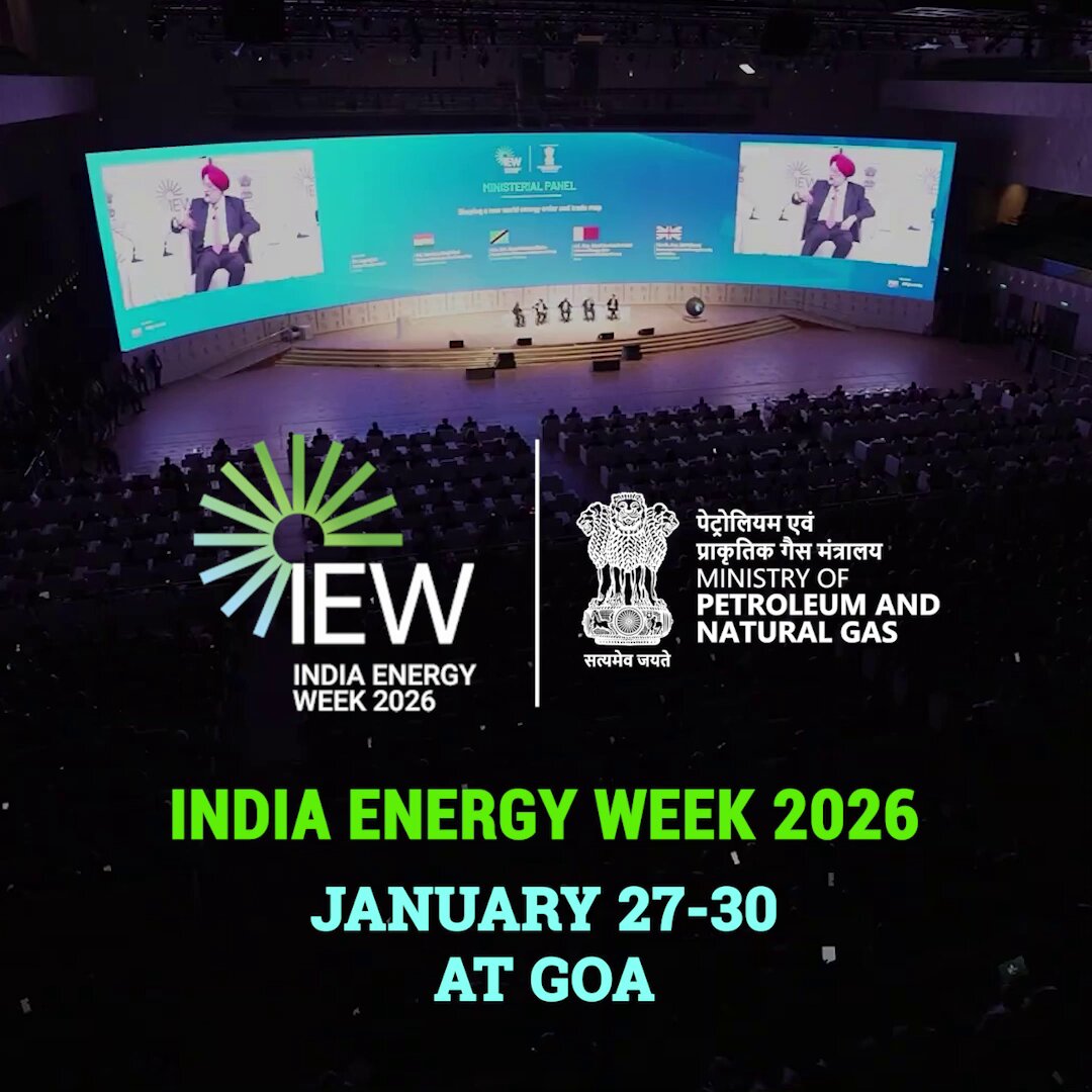 #IndiaEnergyWeek2026 - Now in Goa. From entering the global energy dialogue in 2023, to alignment in 2024, to execution in 2025 - Edition Four in 2026 is all about scale. Energising Growth. Securing Economies. Enriching Lives. With 75,000+ energy professionals, 700+ exhibitors, 6,500+ delegates, 550+ speakers, 110+ sessions and 9+ country pavilions, IEW 2026 stands as the world’s second largest energy conference. Dates: January 27-30 Venue: ONGC ATI, Goa #IEW2026 reflects India’s growing leadership in energy under the guidance of Prime Minister Sh Narendra Modi ji. #GlobalEnergyDialogue