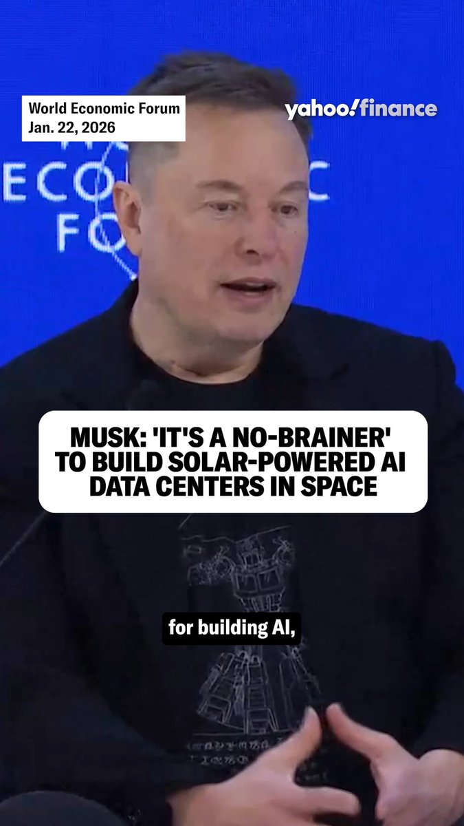 Tesla/SpaceX/XAI CEO Musk: "It's a no-brainer" to build solar-powered AI data centers in space. Literally no brain would think of doing this, but it sounds phenomenal.