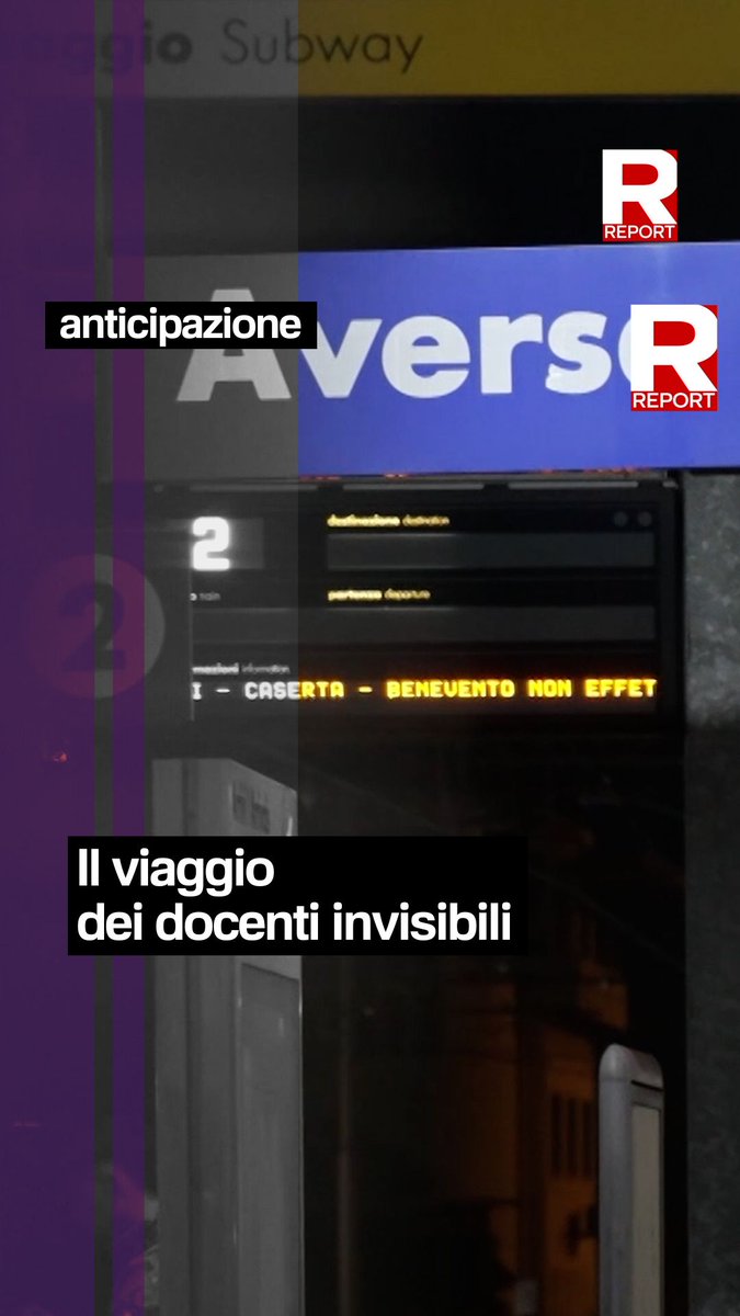 Alle 4 di notte sulla banchina del binario in direzione Roma della stazione di Aversa, in provincia di Caserta, si riempie di persone: sono i pendolari della scuola, che si spostano da una regione all'altra per andare a lavoro. Domenica alle 20.30 #Rai3