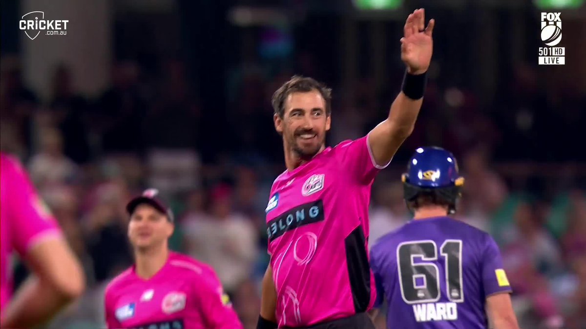 c: Steve Smith, b: Mitchell Starc Mitch Owen is gone! #BBL15