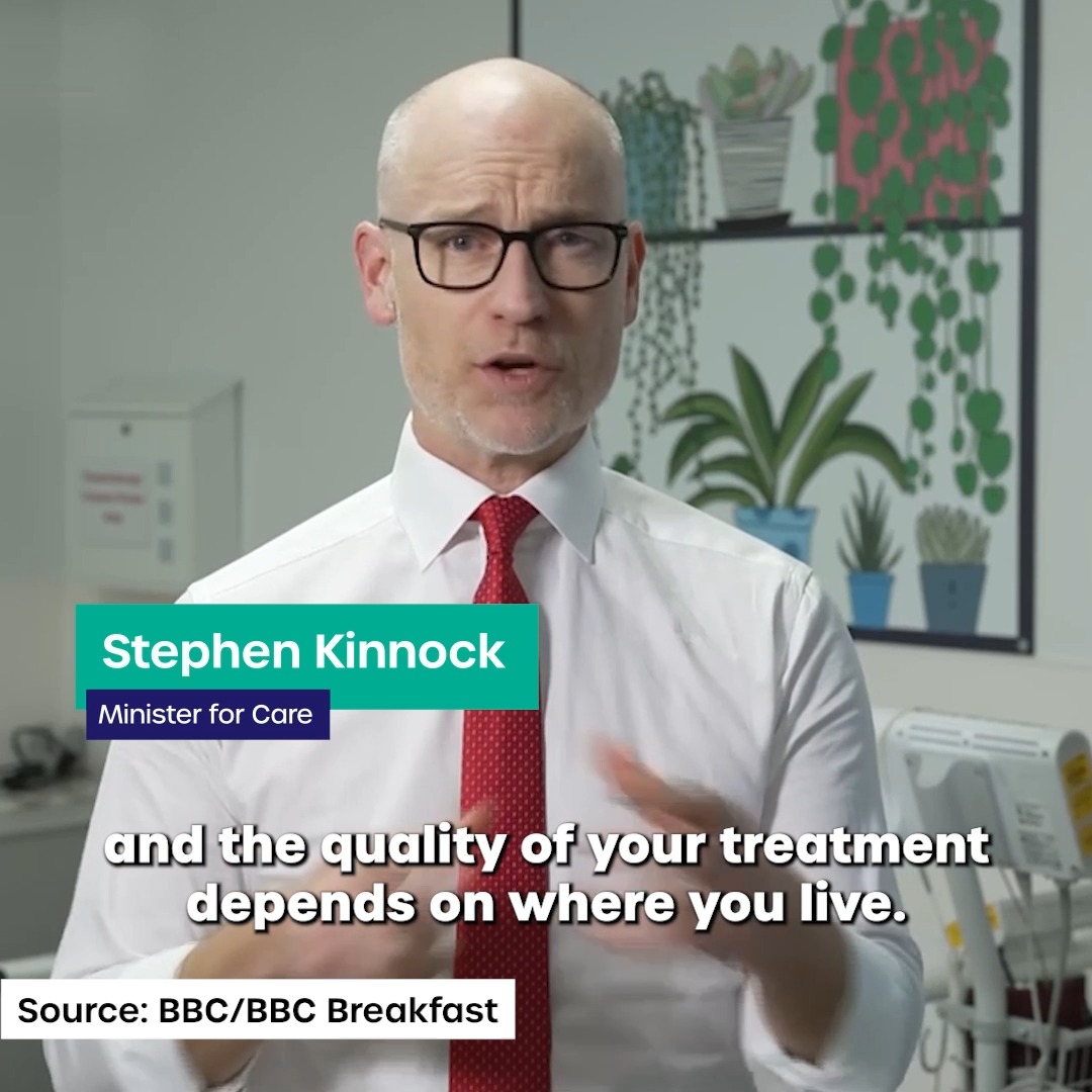 We will end the postcode lottery of cancer care in rural and coastal areas, as part of the National Cancer Plan. Watch Stephen Kinnock on BBC Breakfast explain how we're making this a reality so no cancer patient is left behind 👇 More info: