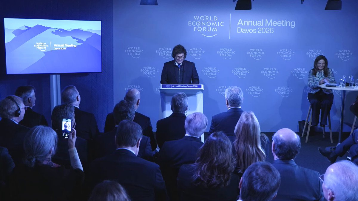 Discurso del Presidente Javier Milei ante líderes empresariales en el panel "Country Strategy Dialogue on Argentina", que ocurrió este miércoles 21 de enero durante el Foro Económico Mundial en Davos.