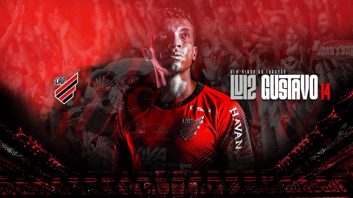 O volante multicampeão Luiz Gustavo agora veste rubro-negro! Bem-vindo ao Furacão 🌪️🔴⚫️ ➡️