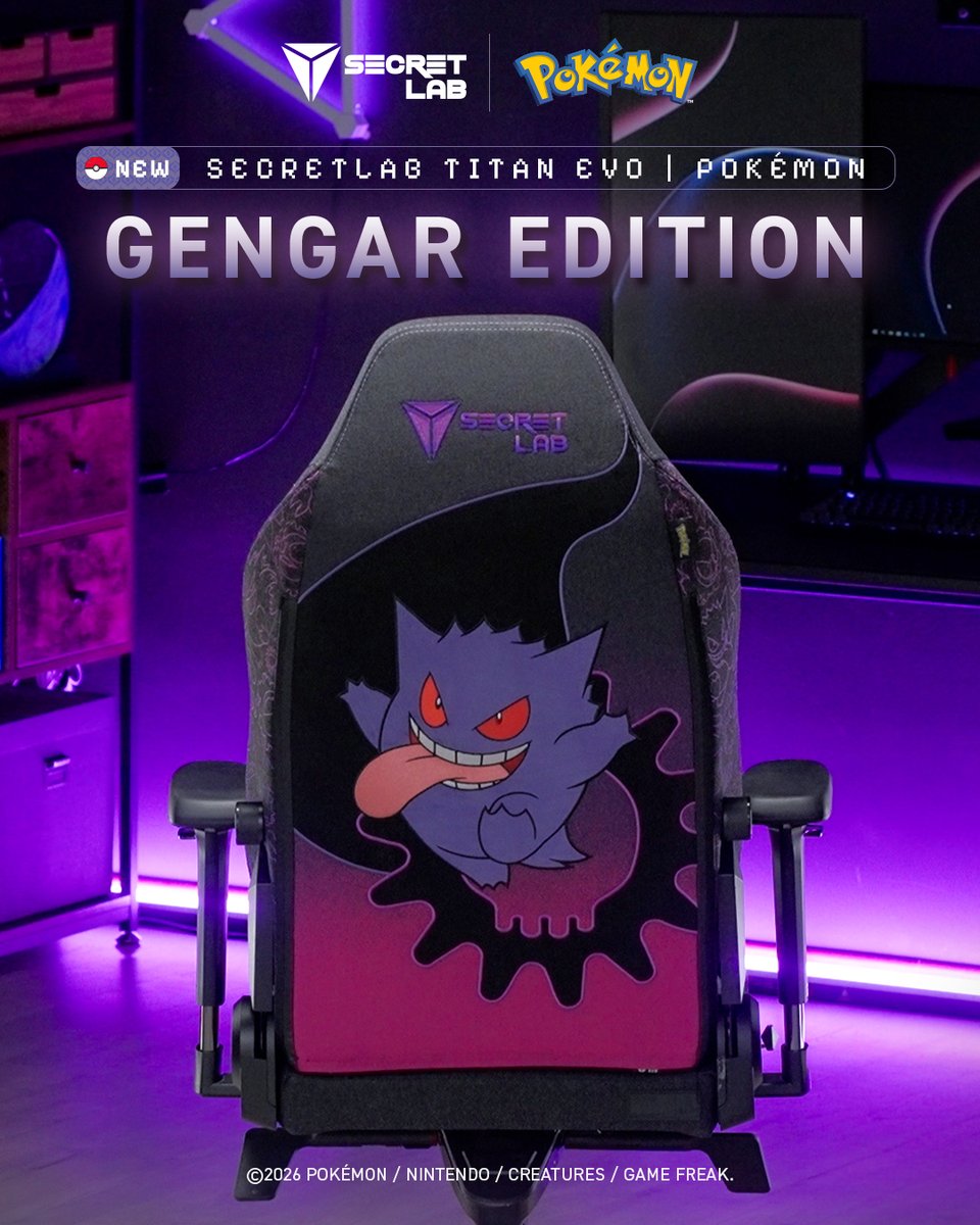 What’s that lurking in the dark? Unbox one of the most iconic Ghost-types in the Secretlab Pokémon Collection. Catch yours now: #Pokemon #Gengar #Pikachu #Eevee