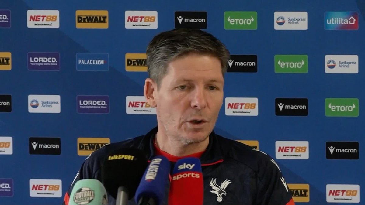 "He didn't hand in a transfer request and we have no bid received right now" 🗣️ Oliver Glasner reveals Jean-Philippe Mateta has not requested to leave Crystal Palace this month and that he will play tomorrow.
