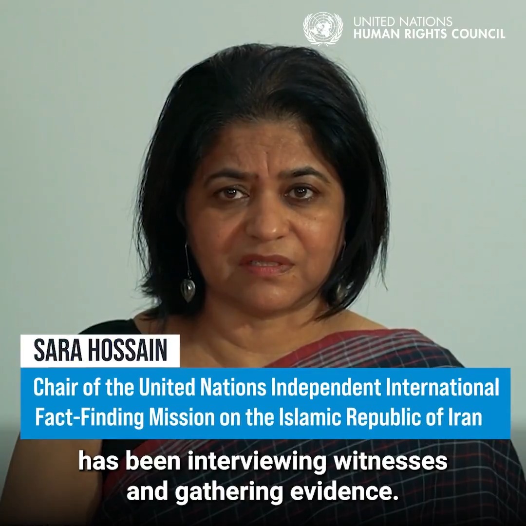 #Iran | "Perpetrators and the State structures enabling the violence we have seen must be identified and held to account." "Victims must receive urgent assistance and protection," Iran Fact-Finding Mission chair Sara Hossain told the United Nations Human Rights Council. #SS39