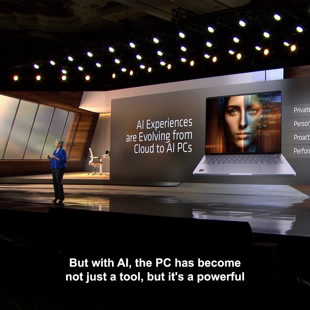 AI PCs are becoming active partners in how work gets done. On stage at CES, AMD Chair and CEO Dr. Lisa Su shared how AI PCs are delivering real value across productivity, content creation, and intelligent assistance. ⭐ With the new Ryzen AI 400 Series processors, AMD is delivering next-generation AI experiences across both consumer and commercial Copilot+ PCs.
