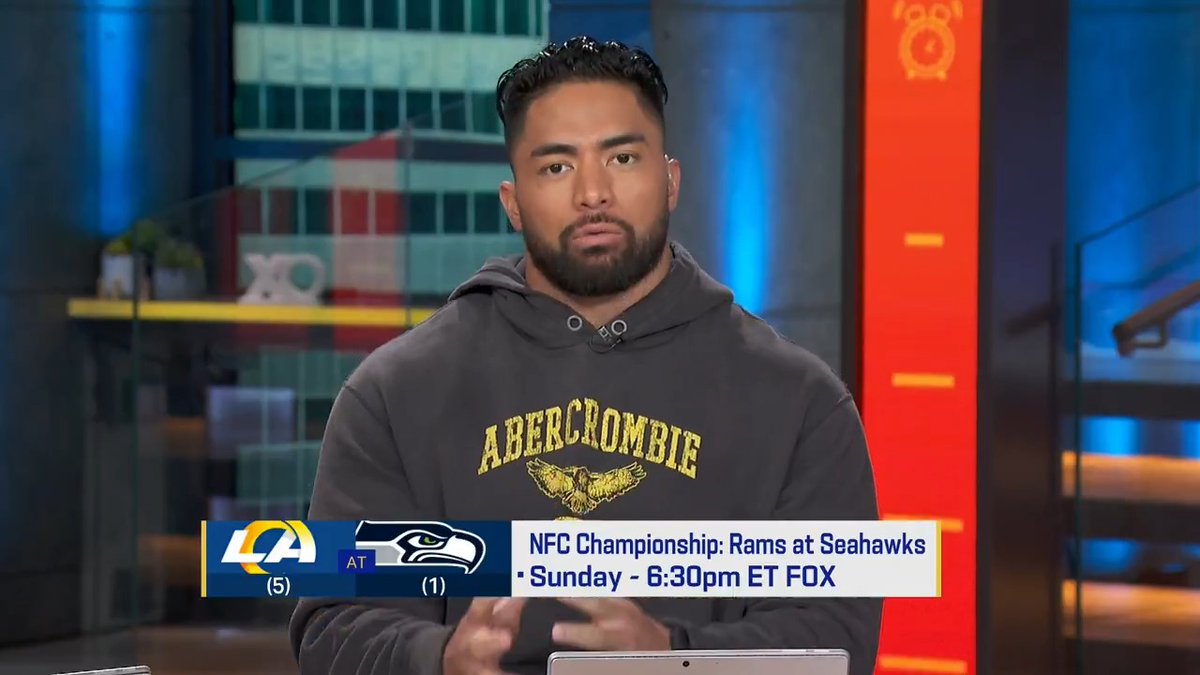 "There's just something special about this team...they're cooking right now." Manti Te'o is going with the Seahawks over the Rams in the NFC Championship 👀