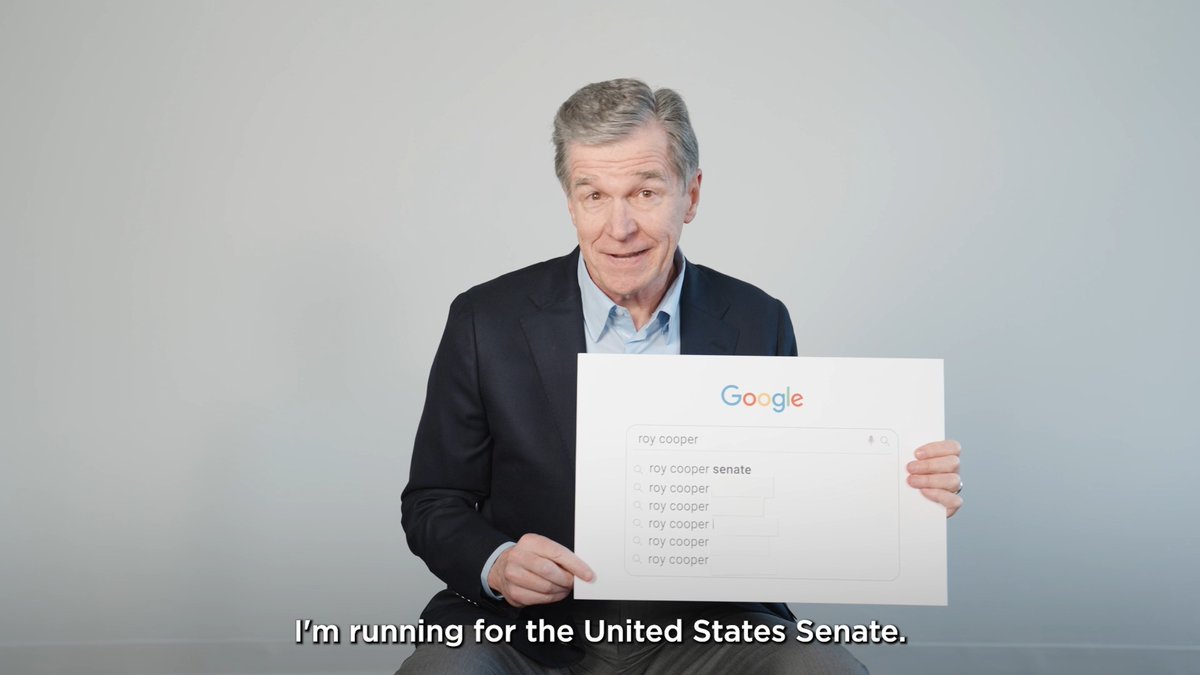 I’m Roy Cooper, candidate for the U.S. Senate in North Carolina, and I answered some of your most burning questions. Watch the full video at the link in my bio.