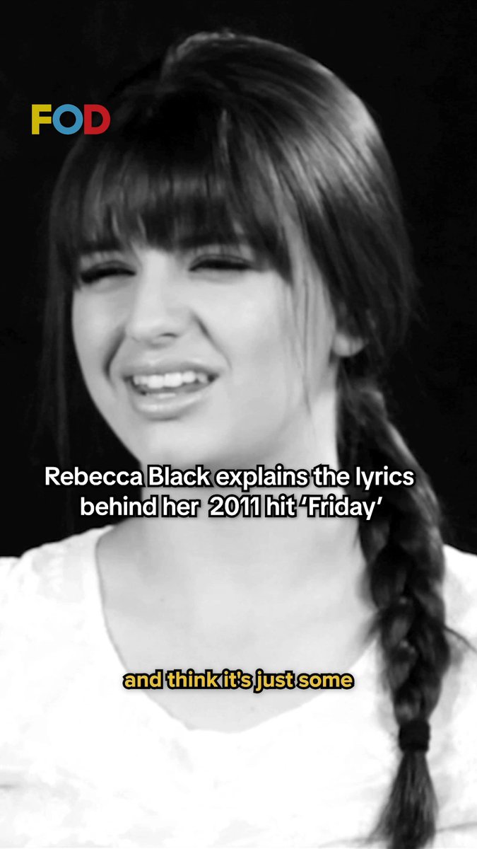Rebecca Black explains the hidden meaning of the lyrics in 'Friday'