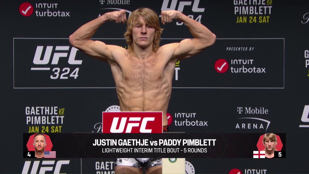 THE BADDY MAKES WEIGHT! 💪 ⚖️ = 154lbs for Paddy Pimblett! 🔴 #UFC324 | Saturday | LIVE on TNT Sports Box Office