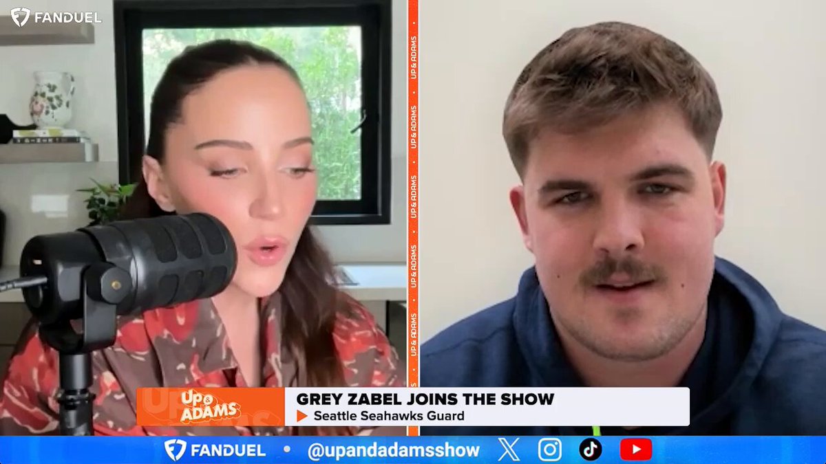 "Why are you so likable? I wanna hate you." 🤣 Seahawks guard Grey Zabel has a... complicated... relationship with Rams DT Kobie Turner Grey Zabel | Kobie Turner | Kay Adams