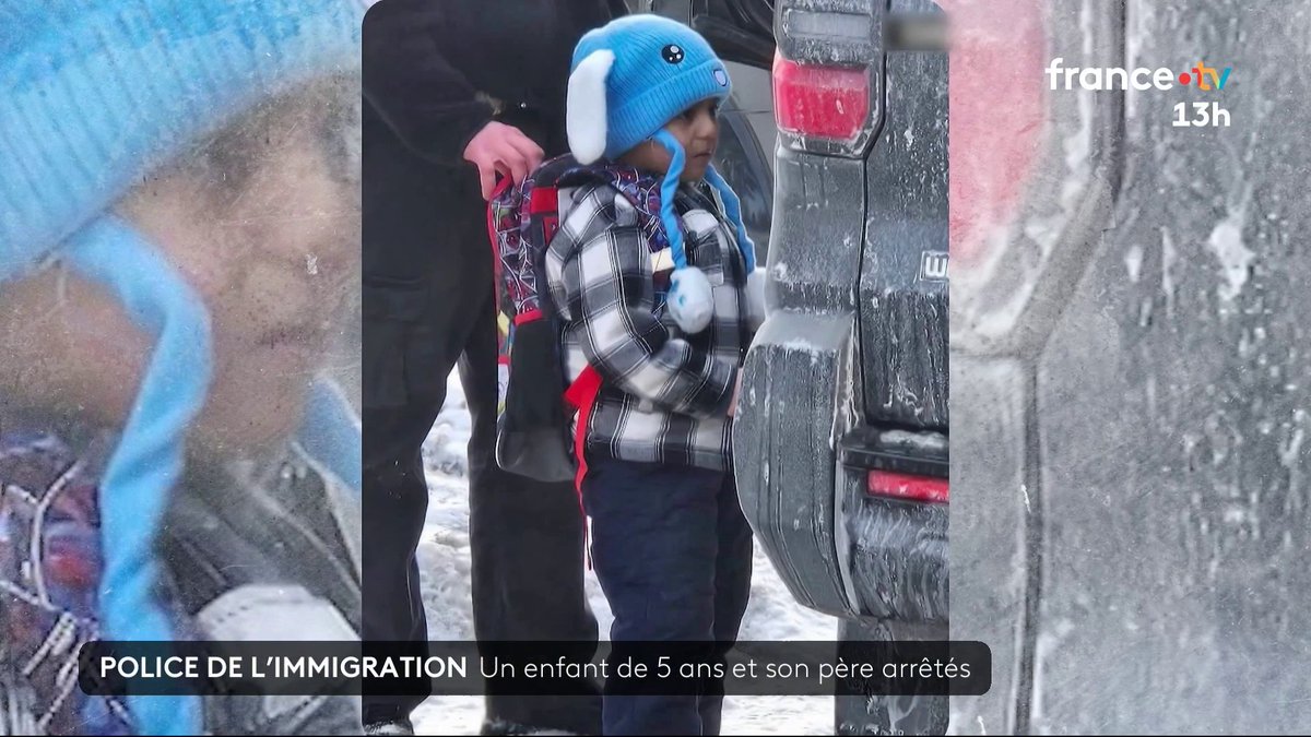 L'arrestation du petit Liam (5 ans) par l'ICE à Minneapolis, vendredi 23 janvier, provoque une vague d'indignation aux États-Unis. Interpellé avec son père à la sortie de l'école, l'enfant aurait été utilisé comme "appât" par les agents pour perquisitionner son domicile. #JT13H