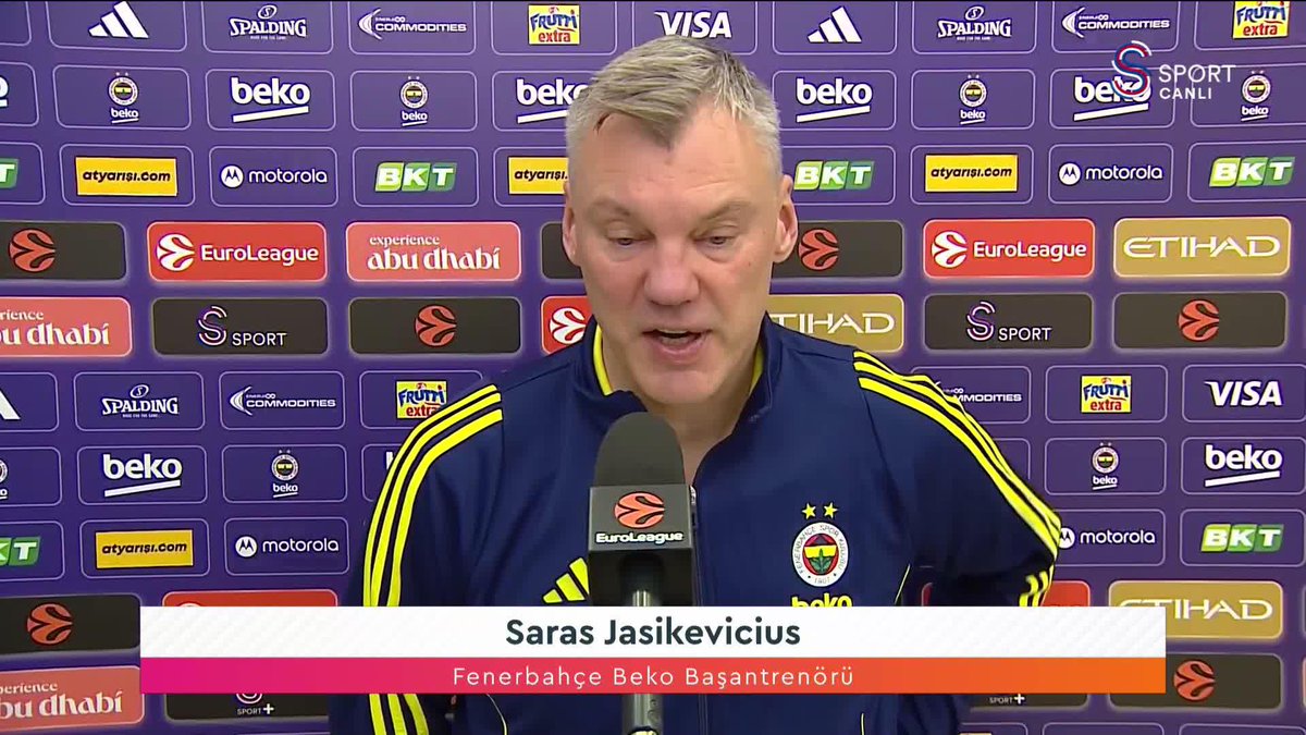 Koç Sarunas Jasikevičius'un maç önü açıklamaları. 🎙️